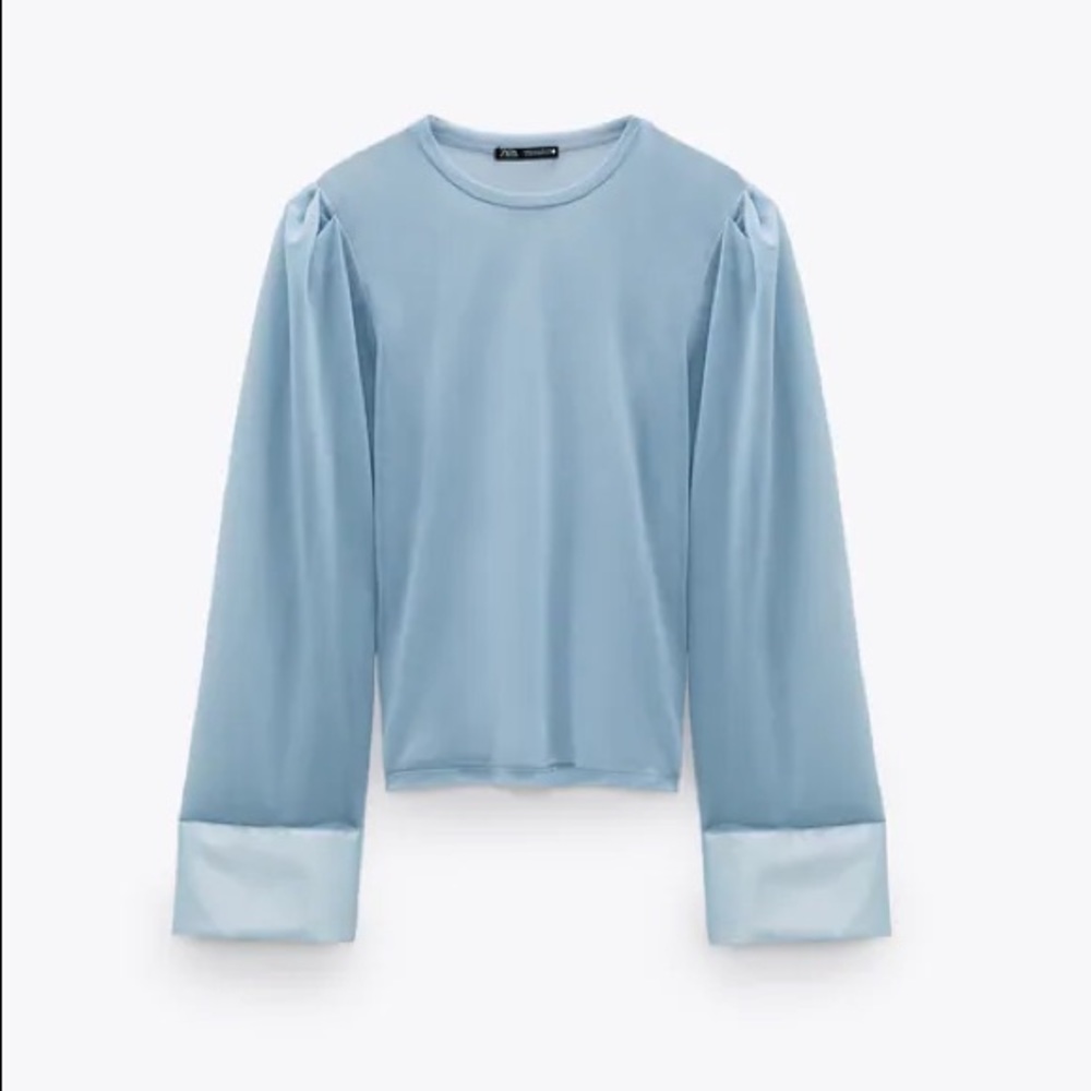 zara tulle top